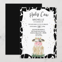 Birthday Koe, uitnodiging voor Cute Girls