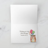 Birthday-koffie met anjer bouquet kaart (Binnen)