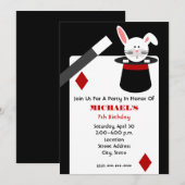 Birthday - konijn in Pet en speelkaart Kaart (Voorkant / Achterkant)