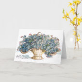  Birthday Kralen Mand van Blue Flowers Kaart (Gele Bloem)