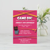 Birthday Label van roze meisjes Kaart (Staand voorkant)