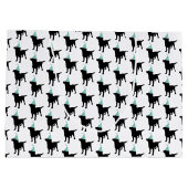 Birthday Labrador Black Dog in Party Pet Groot Cadeauzakje (Achterkant)