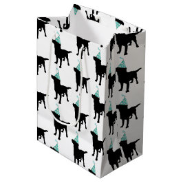 Birthday Labrador Black Dog in Party Pet Medium Cadeauzakje