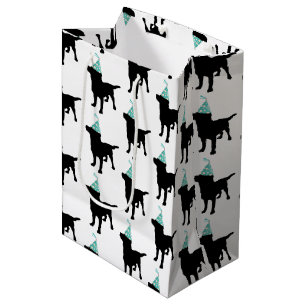Birthday Labrador Black Dog in Party Pet Medium Cadeauzakje