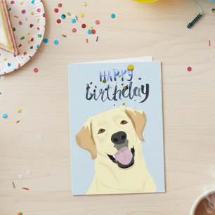 Birthday Labrador Lab Retriever Yellow Kaart