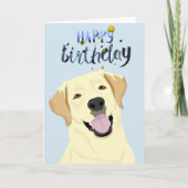 Birthday Labrador Lab Retriever Yellow Kaart (Voorkant)