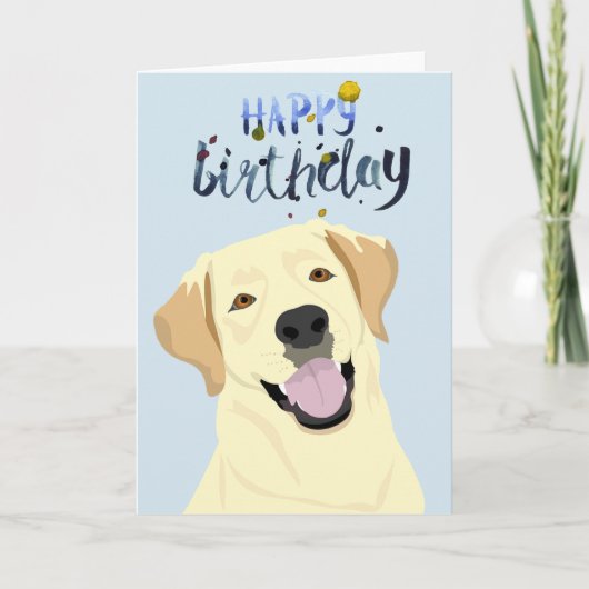 Birthday Labrador Lab Retriever Yellow Kaart (Voorkant)