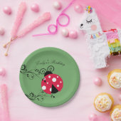 Birthday Lady Bug Paper Borden Ladybug Papieren Bordje (Feest)