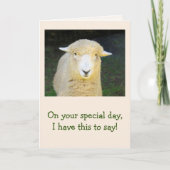 Birthday lammeren en schapenpoëzie kaart (Voorkant)