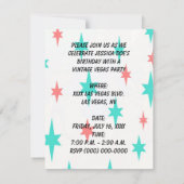 BIRTHDAY LAS VEGAS STYLE ARTIJ INVITATIE KAART (Achterkant)