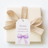 Birthday lavender bow DIY write by hand Cadeaulabel