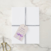 Birthday lavender bow ivory DIY write by hand Cadeaulabel (Met Touw)