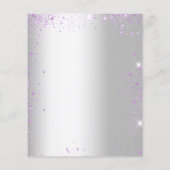 Birthday lavender Silver-begrotingsuitnodiging Flyer (Achterkant)