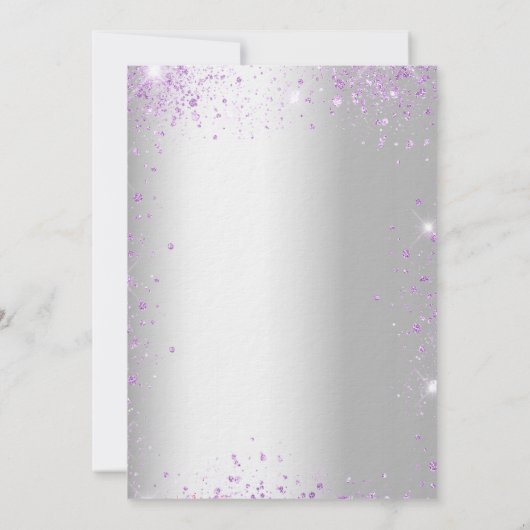 Birthday lavender Silver Eucalyptus luxe Kaart (Achterkant)