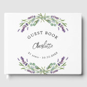 Birthday lavender violet floras eucalyptus gastenboek (Voorkant)