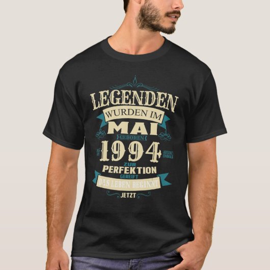 Birthday legends were born in May 1994 T-shirt (Voorkant)