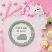 Birthday Leger van Camouflage Militaire Tank Papieren Bordje (Feest)