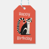 Birthday Lemur Cadeaulabel (Voorkant)