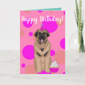 Birthday Leonberger Card Kaart (Voorkant)