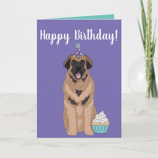 Birthday Leonberger Card Kaart (Voorkant)
