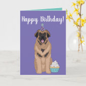 Birthday Leonberger Card Kaart (Gele Bloem)