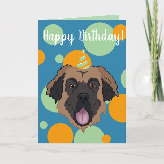 Birthday Leonberger Kaart (Voorkant)