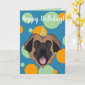 Birthday Leonberger Kaart (Gele Bloem)