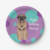 Birthday Leonberger Papieren Bordje (Voorkant)