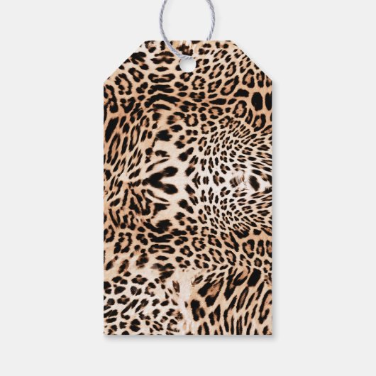 Birthday Leopard Fur Print Cadeaulabel (Achterkant)