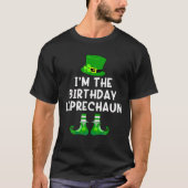 Birthday Leprechaun Funny St Patrick's Day Te T-shirt (Voorkant)