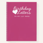 Birthday Letters voor Mijn dochter Keepomwille Notitieboek (Voorkant)