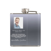 Birthday leuke feiten bio leuk man zilverfox foto heupfles (Achterkant)