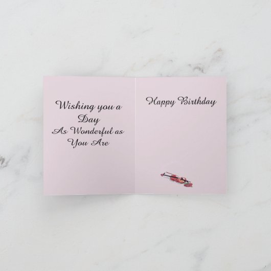 Birthday : Liefde muziek Kaart (Binnen)