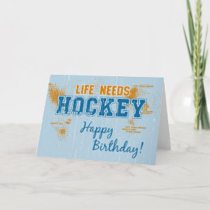 Birthday Life heeft Hockey-Wenskaart nodig Kaart