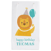 Birthday Lion Personalized Gift Bag Klein Cadeauzakje (Voorkant)