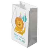 Birthday Lion Personalized Gift Bag Klein Cadeauzakje (Achterkant Gekanteld)