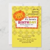 Birthday Lion Uitnodiging (Voorkant)