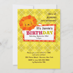 Birthday Lion Uitnodiging