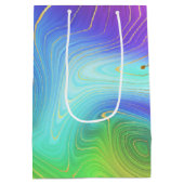 Birthday Liquid Rainbow Abstract Medium Cadeauzakje (Achterkant)