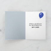 Birthday Little Boy Exhaling a Frosty Heart  Kaart (Binnen)