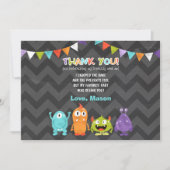 Birthday Little Monster Bedankt creditcard (Voorkant)