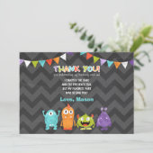 Birthday Little Monster Bedankt creditcard (Staand voorkant)