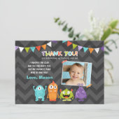 Birthday Little Monster Bedankt creditcard (Staand voorkant)