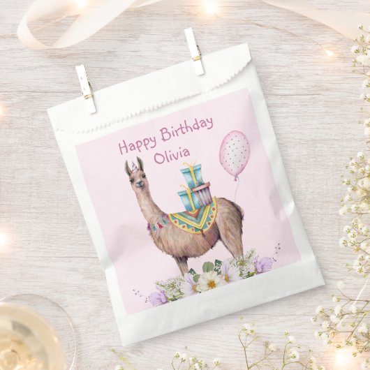 Birthday Llama Bedankzakje (Geknipt)