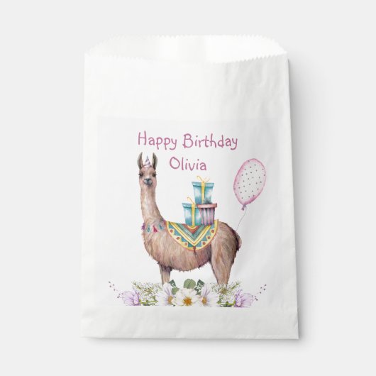 Birthday Llama Bedankzakje (Voorkant)