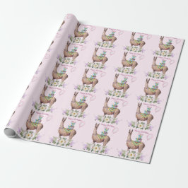 Birthday Llama Cadeaupapier
