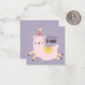 Birthday Llama Notitiekaartje (Voorkant / Achterkant in situ)