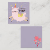 Birthday Llama Notitiekaartje (Voorkant / Achterkant)