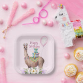Birthday Llama Papieren Bordje (Feest)