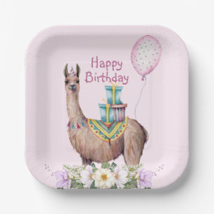 Birthday Llama Papieren Bordje